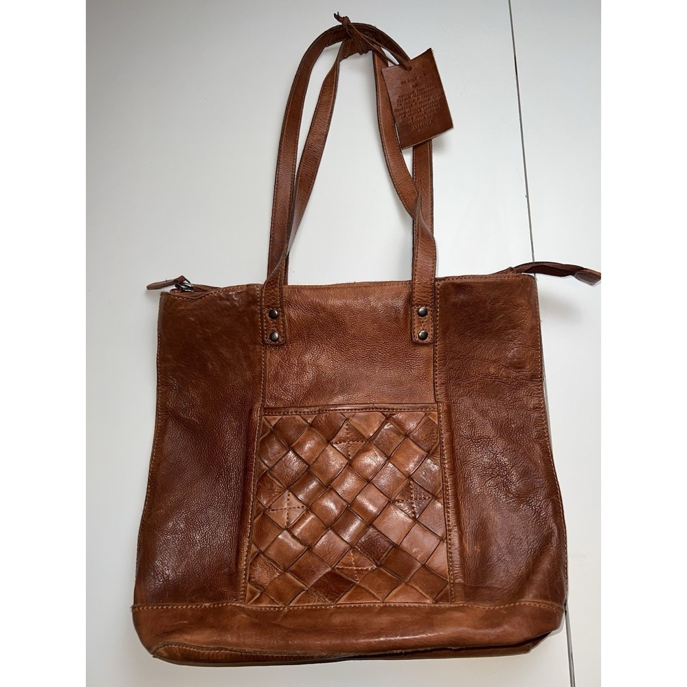 Vilenca Holland Women's Leather Tote Bag Brown EUC